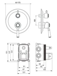 ��������� ��� �����/���� Aquatek ������� AQ1547CR ������������, 3 ������, �������������, ����: ����
