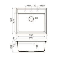 ������! ����� Omoikiri DAISEN 60-MA (600�510�200) �������, ���������, ����-�������� 4993617