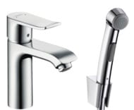 Смеситель Hansgrohe Metris 31285000 для умывальника с гигиеническим душем (комплект)