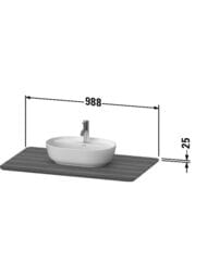 ���������� Duravit Luv 988x595�25 ������ ������, 1 �����, ���� ������������ LU9464B7777