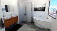 Ванна акриловая RIHO NEO 140х140 без гидромассажа, угловая симметричная