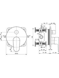 ��������� ��� �����/���� Ideal Standard CERAFINE O ������������, �������������, ��� ������ A7350XG