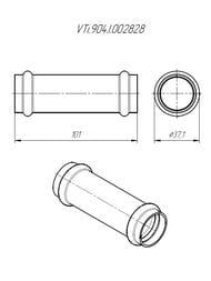 Муфта надвижная VALTEC 28х28 нерж.сталь, VTi.904.I.002828