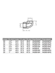 251/2", 90,   ,   , PRO AQUA PA26012P