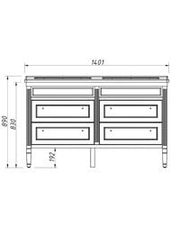����� ��� �������� Caprigo ������� 140 ontano 1401�890�570 �������, 4 ����� 10328-002