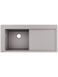 Мойка из гранита Hansgrohe S51 43330380 (1050х500) врезная, отвер.под смес., серый бетон — миниатюра 1