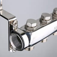 Коллекторная группа VALTEC  3 выхода, 1"х3/4" без расходомеров, нержавеющая сталь VTc.588.EMNX.0603
