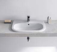 Умывальник встраиваемый сверху DURAVIT D-CODE 545х435х180 отверстие под смес., перелив 0337540000