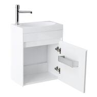 Тумба под раковину BelBagno PIETRA MINI (460х255х555) правая, Bianco Lucido MINI-460-1A-SO-BL-R