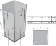   RAVAK BRILLIANT BSRV4-90 (8958951950)  , , +Transparent