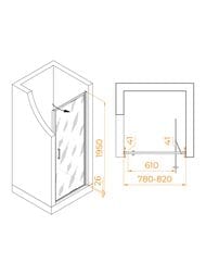 ������� ����� RGW Stilvoll SV-05Gr (800�1950) ���������, ��������� ������ 8 ��, ����� 70320508-1510