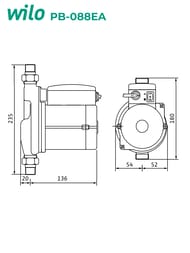    WILO PB-088 EA, H-8, Q-2,13/, G-3/4", 220, .3059251