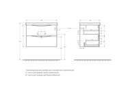 Тумба под раковину BelBagno MARINO (700х450х500) подвесная, Bianco Lucido MARINO-700-2C-SO-BL-P