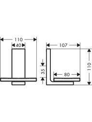 Axor Universal Rectangular Мыльница настенная, бронза 42605140