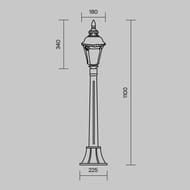 ����������� ���������� Maytoni Goiri (�����) O028FL-01BZ, E27�1 60�� IP 44, ������
