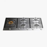 Газовая варочная панель ASKO HG1986SB (900х48х526) 5 конфорок (4 гибридных+1 вок), нерж.сталь