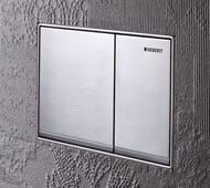 GEBERIT Sigma60 Клавиша смыва, двойной смыв, хром матовый/декор хром глянец (для UP320, UP720) 115.640.GH.1
