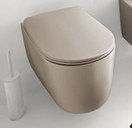 Сиденье для унитаза Kerasan Nolita SLIM 539181 быстросъемное, м/лифт, орех Nocciola matt/петли хром