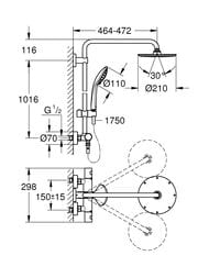 ������� ������� Grohe Euphoria XXL 27964000 ��������� ��� ����, ������� � ������ ���, ������
