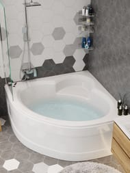 Ванна акриловая VAGNERPLAST MINI CATALINA 125 (1250х1250х430) угловая, белая VPBA125CTM3X-04