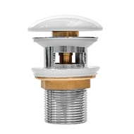 Выпуск для умывальника IDDIS Optima Home с переливом, белый глянцевый, OPHWS0Wi88