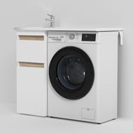 Раковина над стиральной машиной AM.PM X-Joy (1000х500х130) левая, белый глянец M85AWPL1001WG