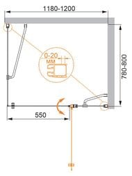 ������� ������ CEZARES ELENA ������ (1180-1200x780-800x1950) AH-1-120/80-P-Cr-R ������ Punto/����