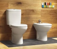 Roca VICTORIA Унитаз компакт с горизонтальным выпуском (370х665х780) белый 342399000+34139Z000
