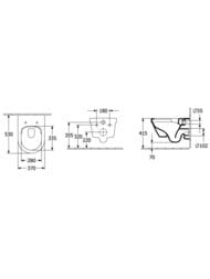 Унитаз подвесной Villeroy & Boch Architectura 4694CL01 (370х530х355) TwistFlush,  Альпийский белый
