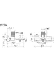 ��������� ��� ����� � ���� SANCOS Nexus, ����. ������, PVD ��������,  SC9014BN