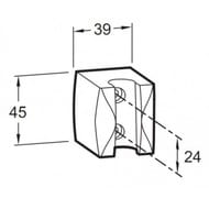 Держатель для душа ECO/BASIC Jacob Delafon настенный фиксированный E75063-CP хром