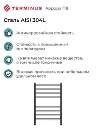 ����������������� TERMINUS ������ �8 (�� 532x800) �������������, ���������� ������, Ral 9005 ������ �������