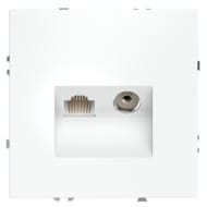 Розетка телевизионная встраиваемая Voltum S70 TV+RJ45 кат. 6, VLS060702, белый матовый — изображение 2