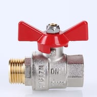 Кран шаровый 1/2"ВН VALTEC BASE красная бабочка VT.218.N.04