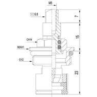 ����-����� �������-�������� 1/2" ������� 7�� (������� 90�) (����) ���06985BL