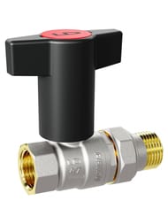 Кран шаровый 3/4" ВН LD Pride Т-рукоятка, красная, LD 47.348.20