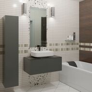 Тумба под раковину La Fenice TERRA Grigio 80 см (740х450х352) серая матовая FNC-01-TER-G-80