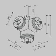 T-�������� ������������ ��������� ��� ������� Maytoni Shelf (����) CA016TC-P-B � ������ �������, IP20, ������