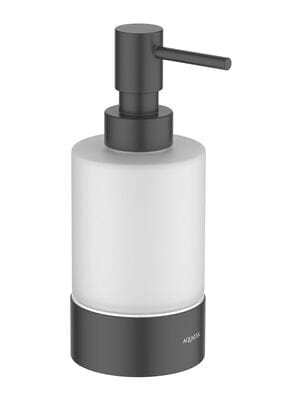 Дозатор для жидкого мыла Aquatek Лира AQ4429MB настольный, стекло матовое, латунь, черный матовый