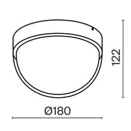 ���������� ���������� Maytoni Mon (���) O438CL-L12GF3K, 3000K 12�� IP 65, ������