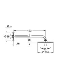 ������� ��� Grohe Rainshower Cosmopolitan 26171000 ����, 210��, 1 ����� �����, ���������, ����