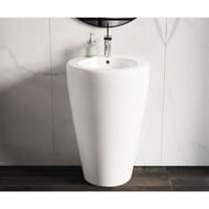 Раковина напольная Ceramicanova 850х550х515 перелив, отверстие под смеситель, цвет: белый CN1807