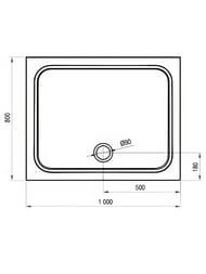������� ��������� ������ RAVAK Galaxy Gigant Pro Chrome 100�80 (1000�800�30) �����
