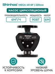   SHINHOO MEGA 40-6F 1x230, DN 40, , 71121005