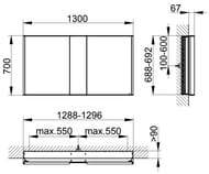 �������-���� Keuco Royal Match 1300x700x149 ������������, ���������, ������, ������� 12815171301