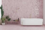 Керамогранитная плитка Wow Flow Diamond Decor Old Rose (139х239,5) розовая 117361  (кв.м.)