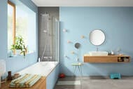 Душевая система Hansgrohe Croma E 280 Showerpipe 27687000 с термостатом и изливом, для ванны, хром