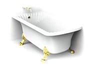 Ванна MIGLIORE OLIVIA 174x83 на лапах "LEONE" STANDART отдельностоящая, белая/золото 26924