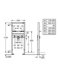 Инсталляция для раковины Grohe Rapid SL 1,13 м, со звукизоляцией подключений 38554001