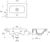 �������� Aqwella MODUO SLIM 50 (500�350), ����� UM-MOD50SL/1